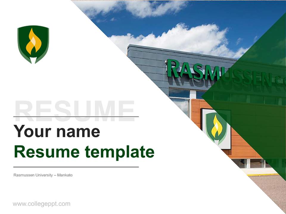 Rasmussen University – Mankato Resume PPT Template4:3 ratio PPT effect preview image5