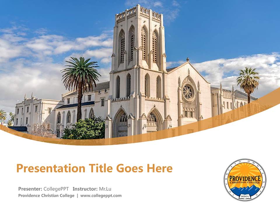 Providence Christian College Course/Courseware Creation PPT Template4:3 ratio PPT effect preview image5