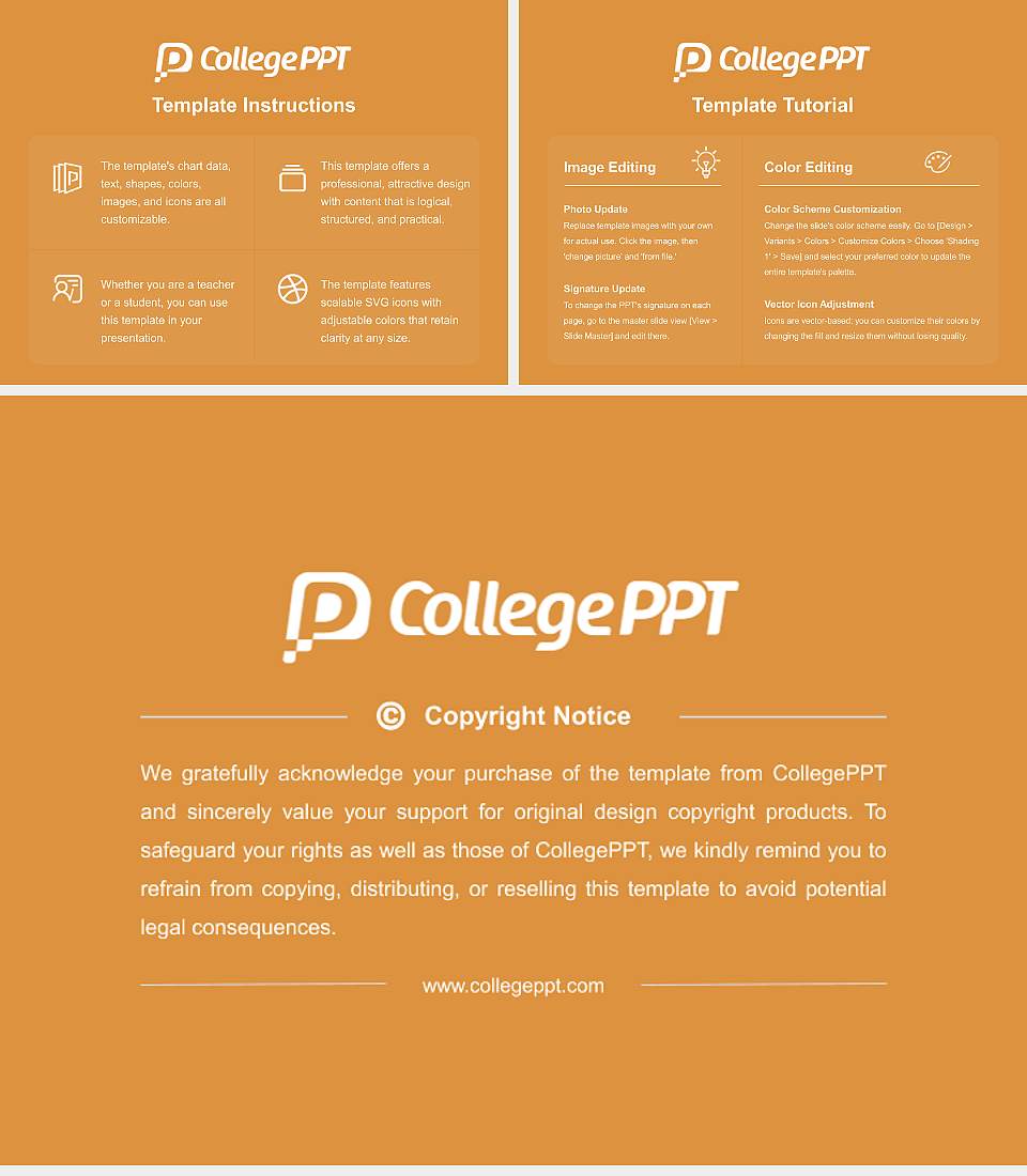 Providence Christian College Course/Courseware Creation PPT Template4:3 ratio PPT effect preview image5