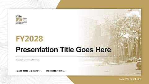 Rabbinical Seminary of America Academic Presentation/Research Findings Report PPT Template
