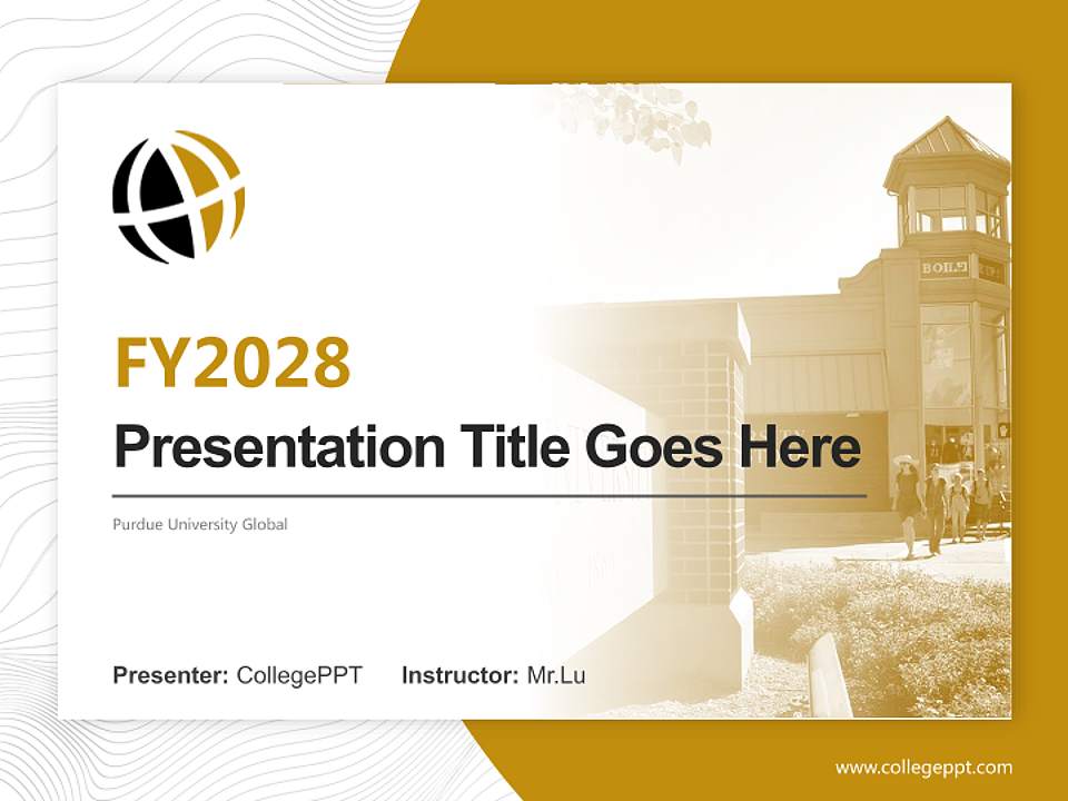 Purdue University Global Academic Presentation/Research Findings Report PPT Template4:3 ratio PPT effect preview image5
