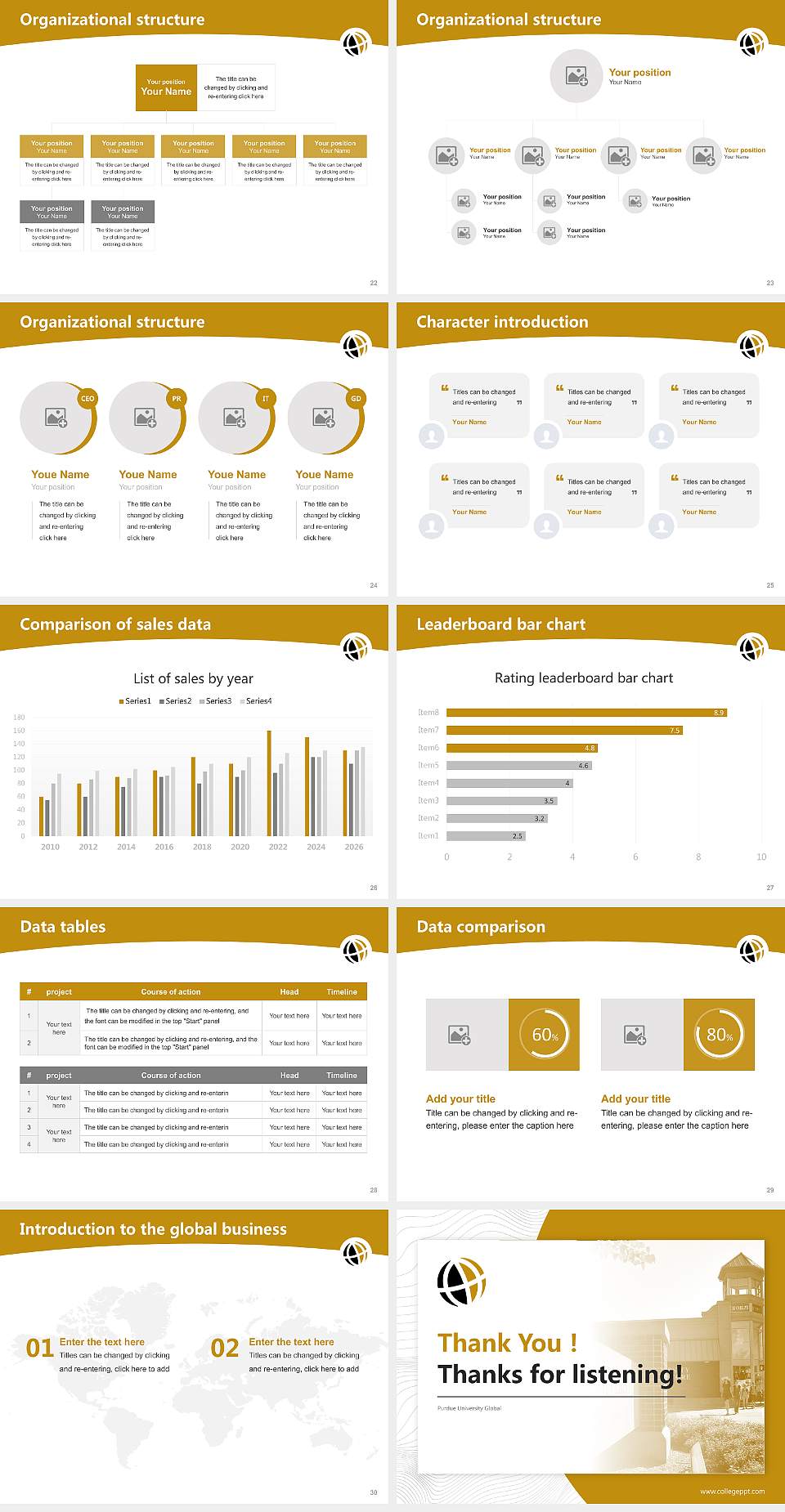 Purdue University Global Academic Presentation/Research Findings Report PPT Template4:3 ratio PPT effect preview image4