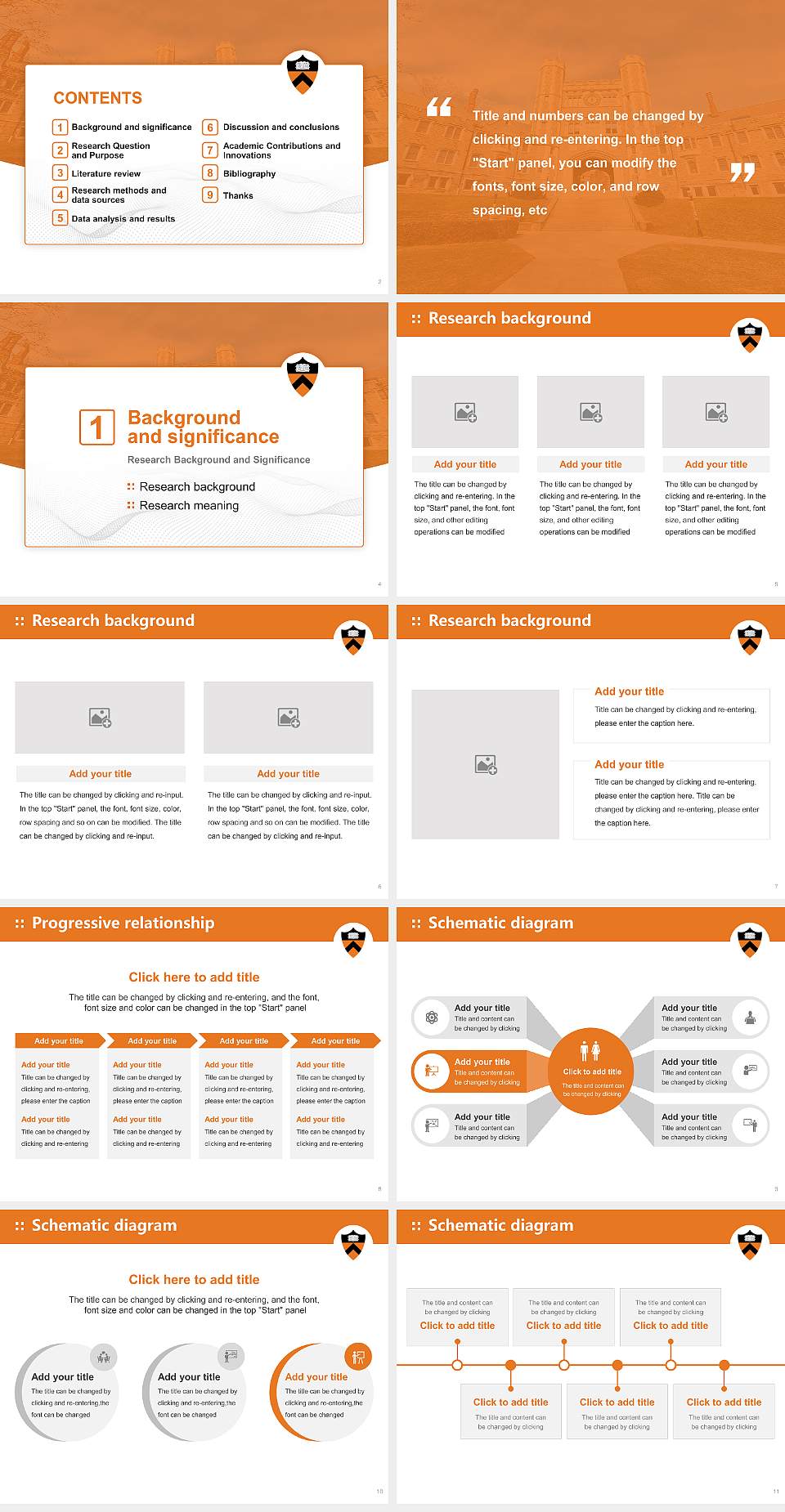 Princeton University Graduation Thesis Defense PPT Template4:3 ratio PPT effect preview image2