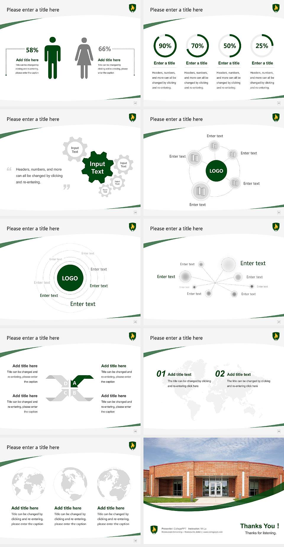 Rasmussen University – Romeoville Joliet Course/Courseware Creation PPT Template4:3 ratio PPT effect preview image4