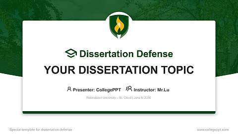 Rasmussen University – St. Cloud Graduation Thesis Defense PPT Template