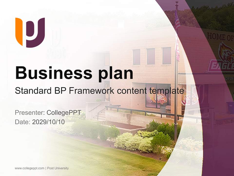 Post University Competition/Entrepreneurship Contest PPT Template4:3 ratio PPT effect preview image9