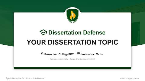 Rasmussen University – Tampa Brandon Graduation Thesis Defense PPT Template