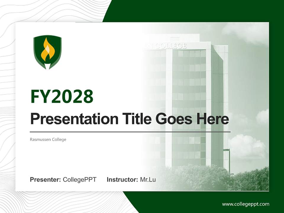 Rasmussen College Academic Presentation/Research Findings Report PPT Template4:3 ratio PPT effect preview image5