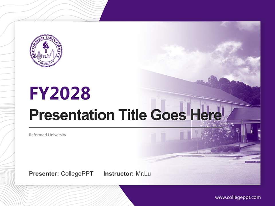 Reformed University Academic Presentation/Research Findings Report PPT Template4:3 ratio PPT effect preview image5