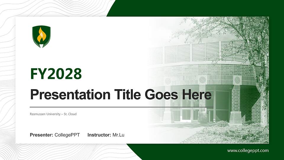 Rasmussen University – St. Cloud Academic Presentation/Research Findings Report PPT Template16:9 ratio PPT effect preview image