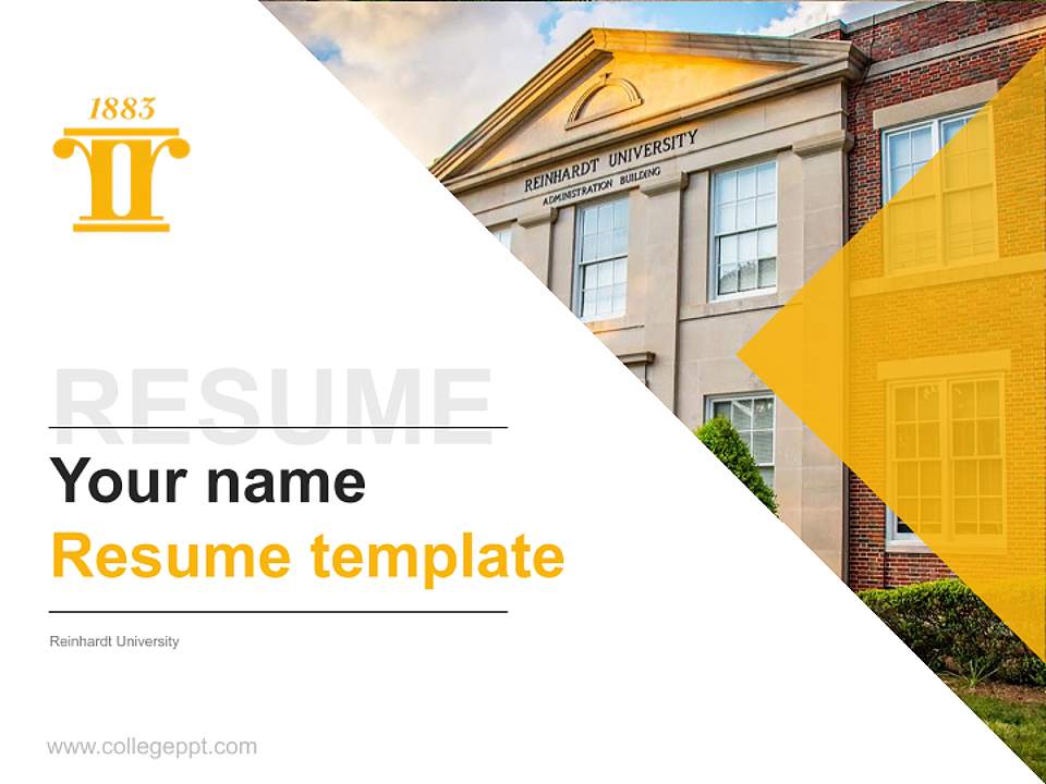 Reinhardt University Resume PPT Template4:3 ratio PPT effect preview image5