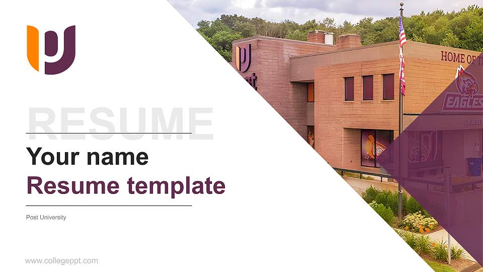 Post University Resume PPT Template16:9 ratio PPT effect preview image