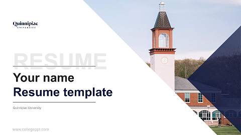 Quinnipiac University Resume PPT Template
