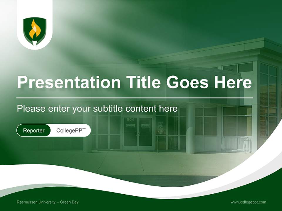 Rasmussen University – Green Bay Lecture Sharing and Networking Event PPT Template4:3 ratio PPT effect preview image4