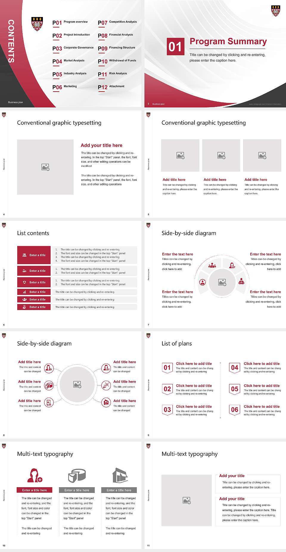 Regis College Competition/Entrepreneurship Contest PPT Template4:3 ratio PPT effect preview image2