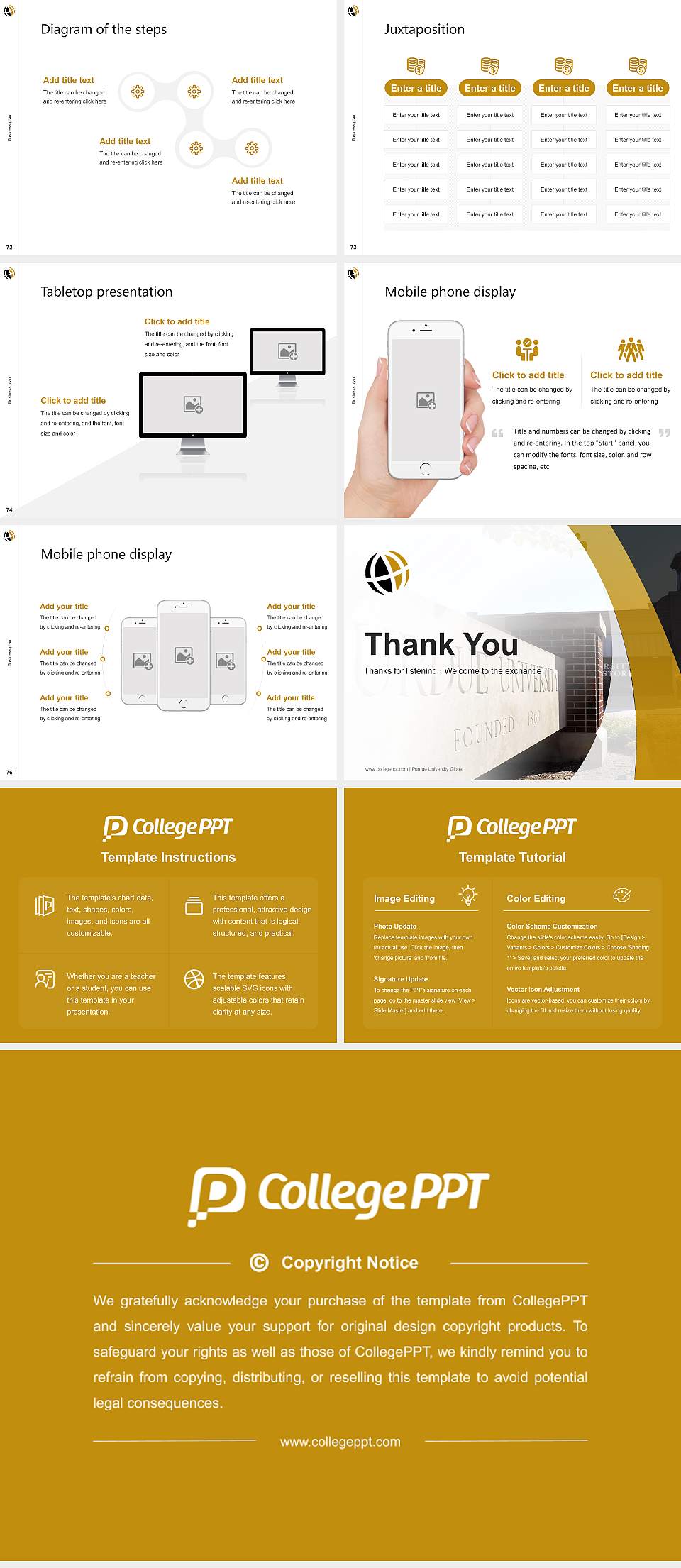 Purdue University Global Competition/Entrepreneurship Contest PPT Template4:3 ratio PPT effect preview image9