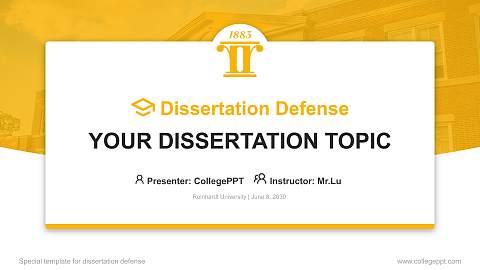 Reinhardt University Graduation Thesis Defense PPT Template