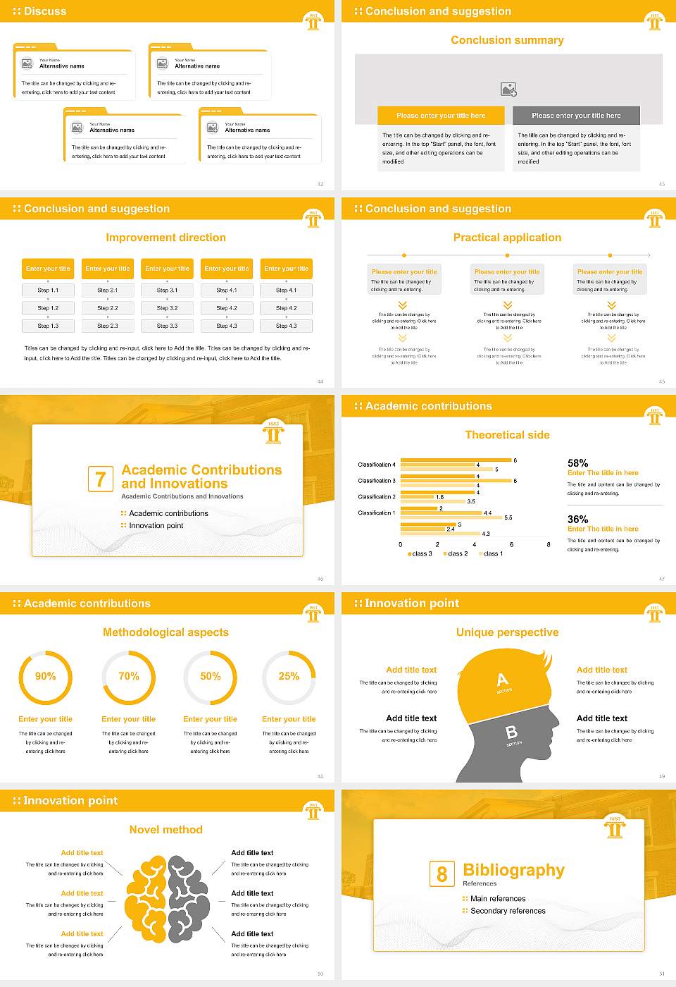 Reinhardt University Graduation Thesis Defense PPT Template16:9 ratio PPT effect preview image6