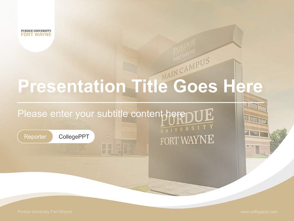 Purdue University Fort Wayne Lecture Sharing and Networking Event PPT Template4:3 ratio PPT effect preview image4