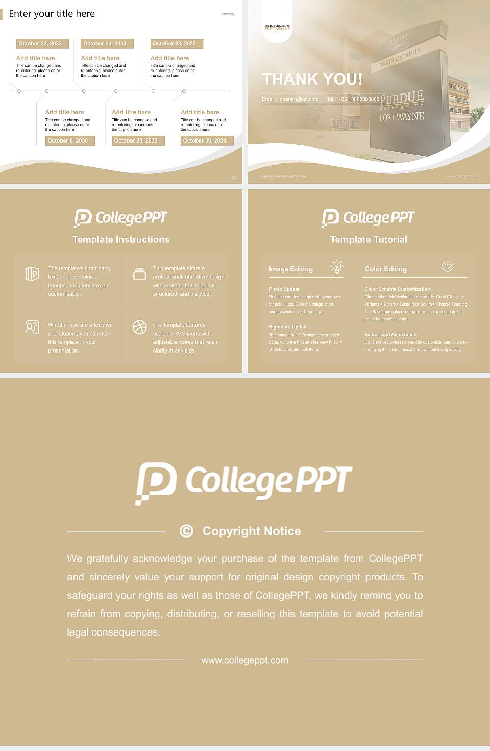 Purdue University Fort Wayne Lecture Sharing and Networking Event PPT Template4:3 ratio PPT effect preview image4