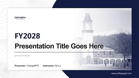 Quinnipiac University Academic Presentation/Research Findings Report PPT Template