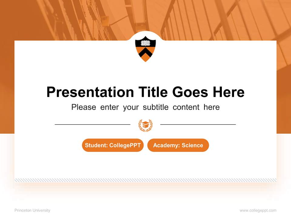Princeton University National Scholarship Defense PPT Template4:3 ratio PPT effect preview image4