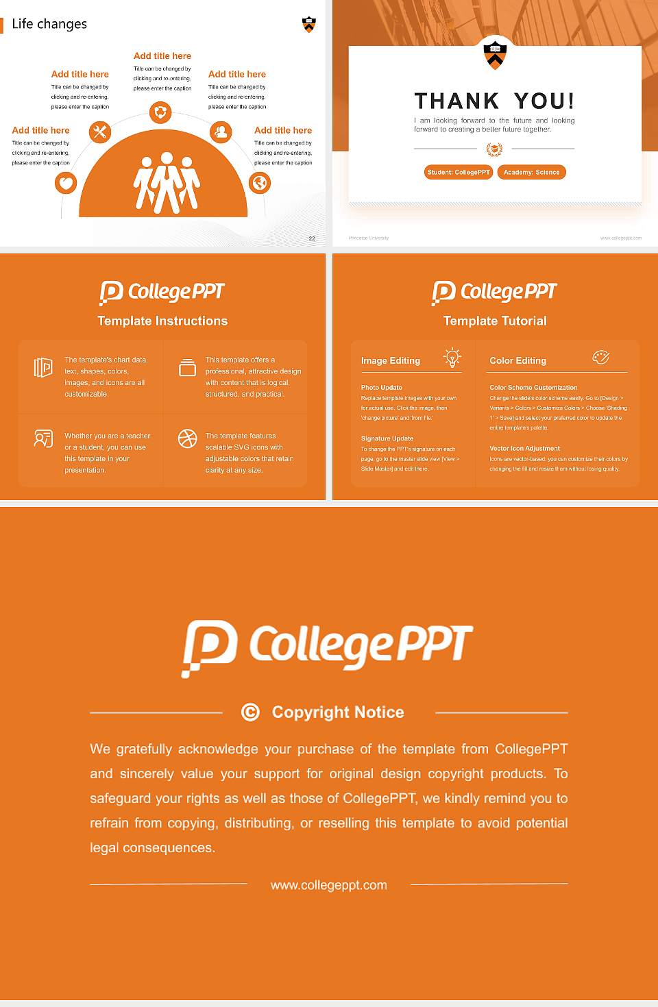 Princeton University National Scholarship Defense PPT Template4:3 ratio PPT effect preview image4