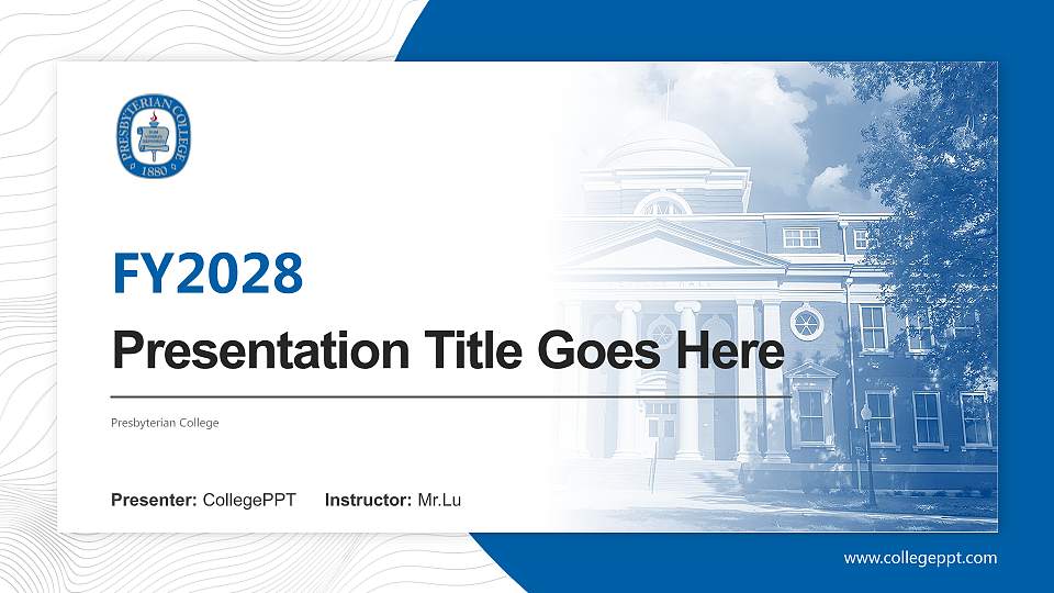 Presbyterian College Academic Presentation/Research Findings Report PPT Template16:9 ratio PPT effect preview image