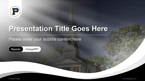 Principia College Lecture Sharing and Networking Event PPT Template