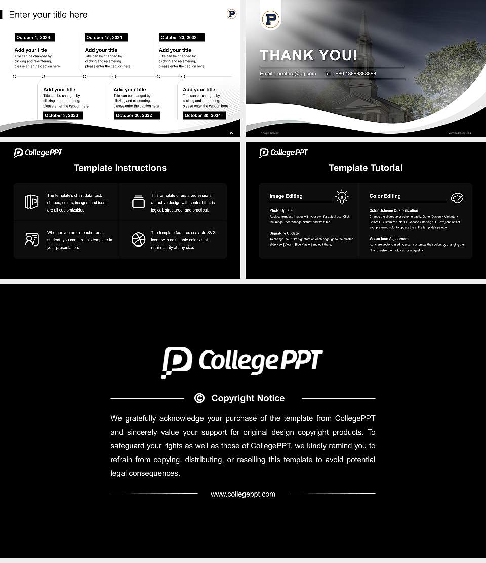 Principia College Lecture Sharing and Networking Event PPT Template16:9 ratio PPT effect preview image4
