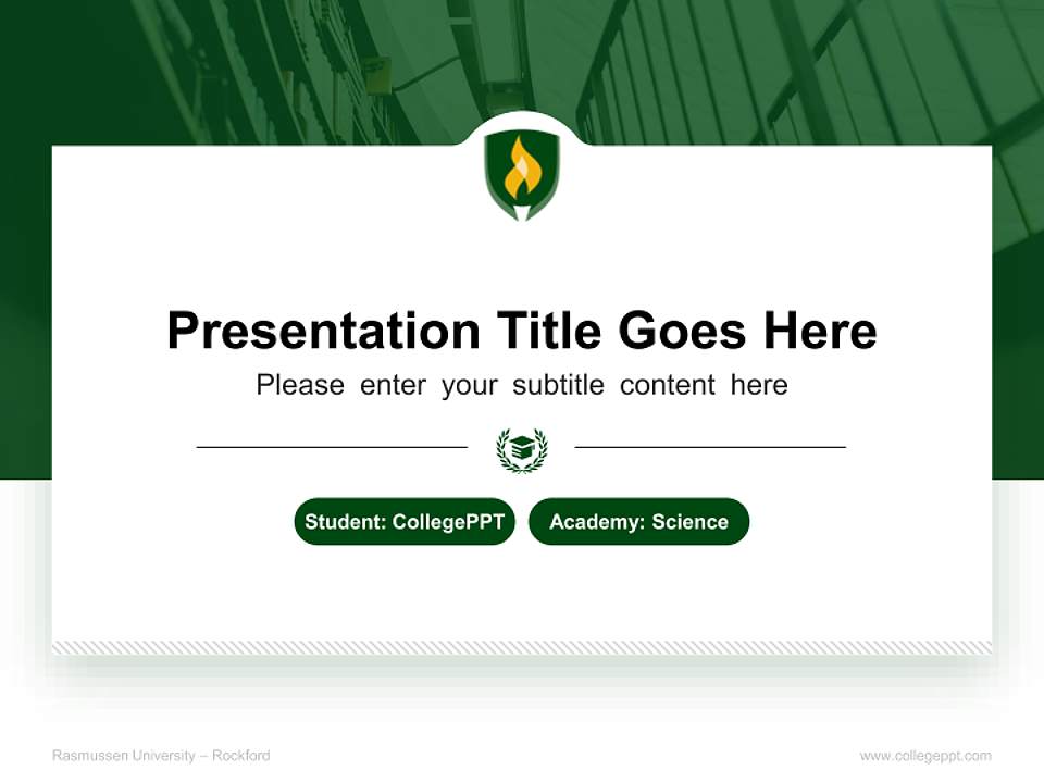 Rasmussen University – Rockford National Scholarship Defense PPT Template4:3 ratio PPT effect preview image4