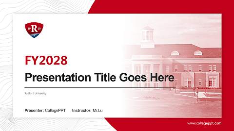 Radford University Academic Presentation/Research Findings Report PPT Template
