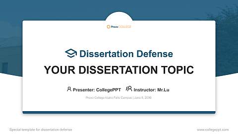 Provo College-Idaho Falls Campus Graduation Thesis Defense PPT Template