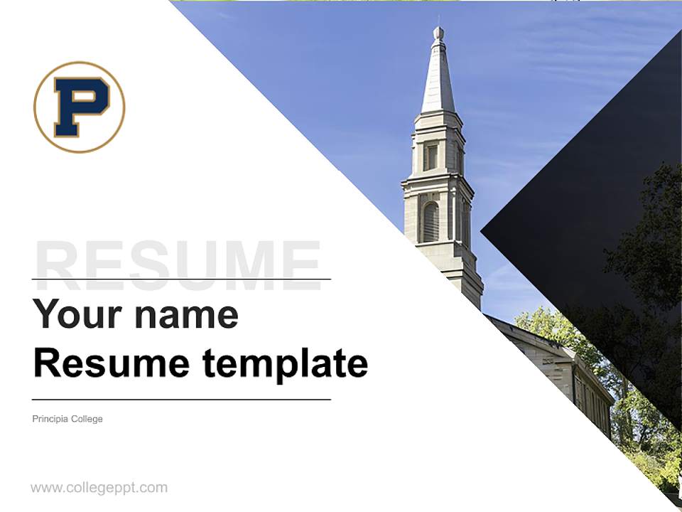 Principia College Resume PPT Template4:3 ratio PPT effect preview image5