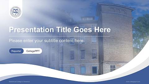 Rabbinical College of America Lecture Sharing and Networking Event PPT Template