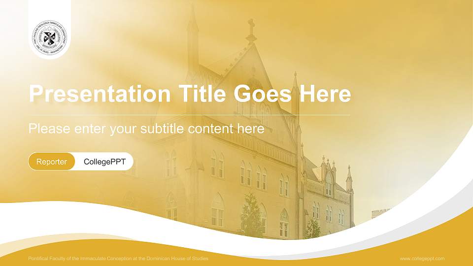 Pontifical Faculty of the Immaculate Conception at the Dominican House of Studies Lecture Sharing and Networking Event PPT Template16:9 ratio PPT effect preview image