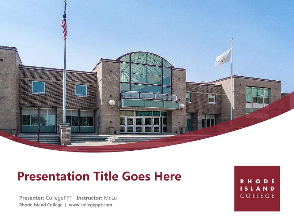 Rhode Island College Course/Courseware Creation PPT Template4:3 ratio PPT effect preview image5