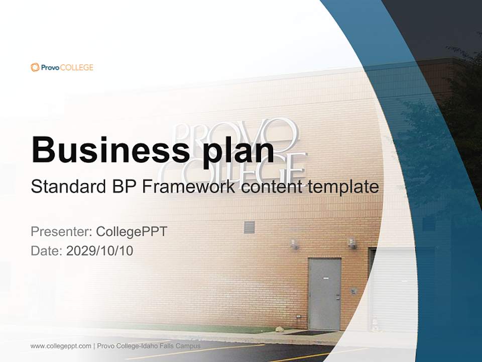 Provo College-Idaho Falls Campus Competition/Entrepreneurship Contest PPT Template4:3 ratio PPT effect preview image9