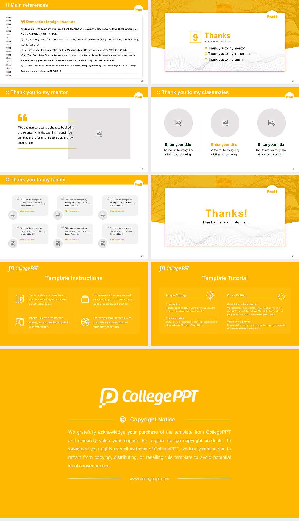 Pratt Institute-Main Graduation Thesis Defense PPT Template16:9 ratio PPT effect preview image7