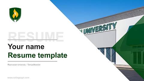 Rasmussen University – Tampa Brandon Resume PPT Template