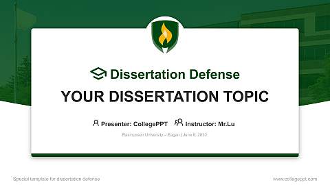 Rasmussen University – Eagan Graduation Thesis Defense PPT Template