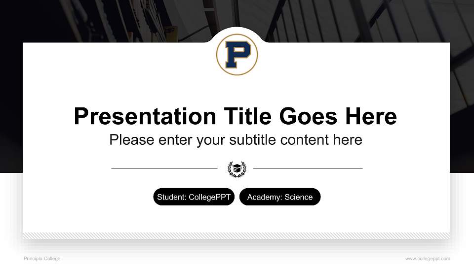 Principia College National Scholarship Defense PPT Template16:9 ratio PPT effect preview image