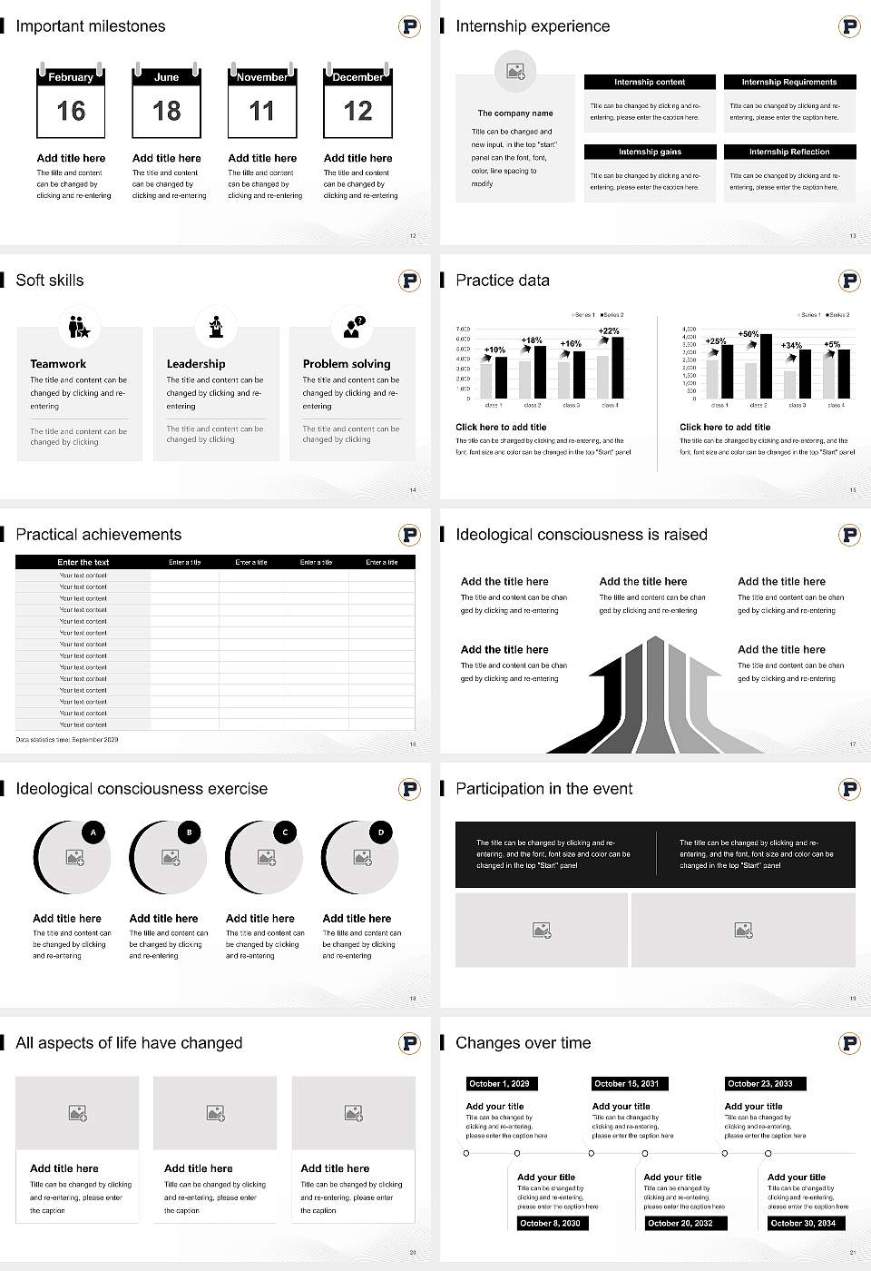 Principia College National Scholarship Defense PPT Template16:9 ratio PPT effect preview image3