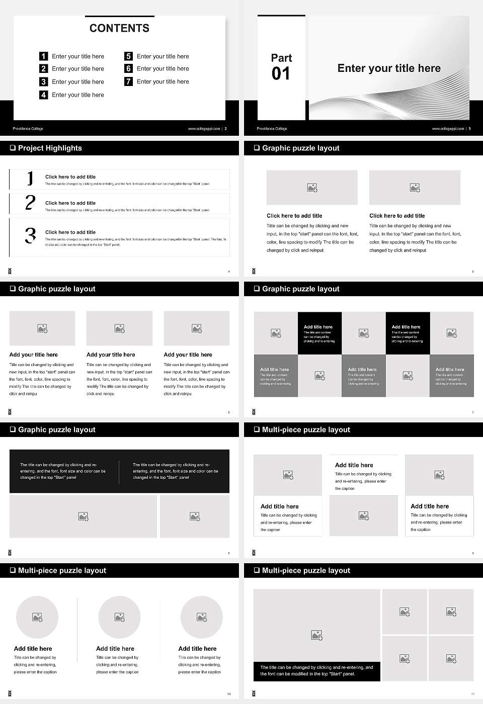 Providence College General Purpose PPT Template16:9 ratio PPT effect preview image2