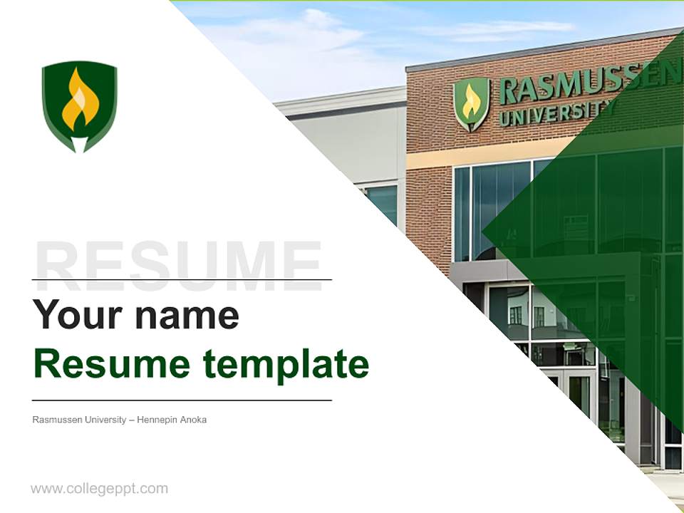 Rasmussen University – Hennepin Anoka Resume PPT Template4:3 ratio PPT effect preview image5