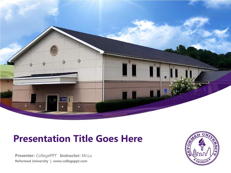 Reformed University Course/Courseware Creation PPT Template4:3 ratio PPT effect preview image5