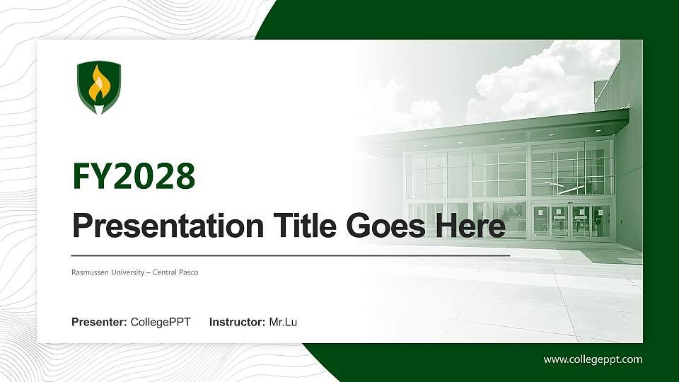 Rasmussen University – Central Pasco Academic Presentation/Research Findings Report PPT Template16:9 ratio PPT effect preview image