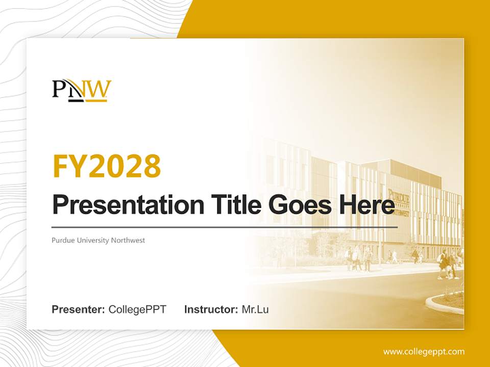 Purdue University Northwest Academic Presentation/Research Findings Report PPT Template4:3 ratio PPT effect preview image5