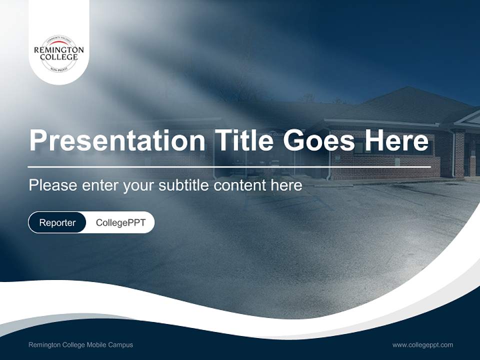 Remington College Mobile Campus Lecture Sharing and Networking Event PPT Template4:3 ratio PPT effect preview image4