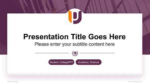 Post University National Scholarship Defense PPT Template